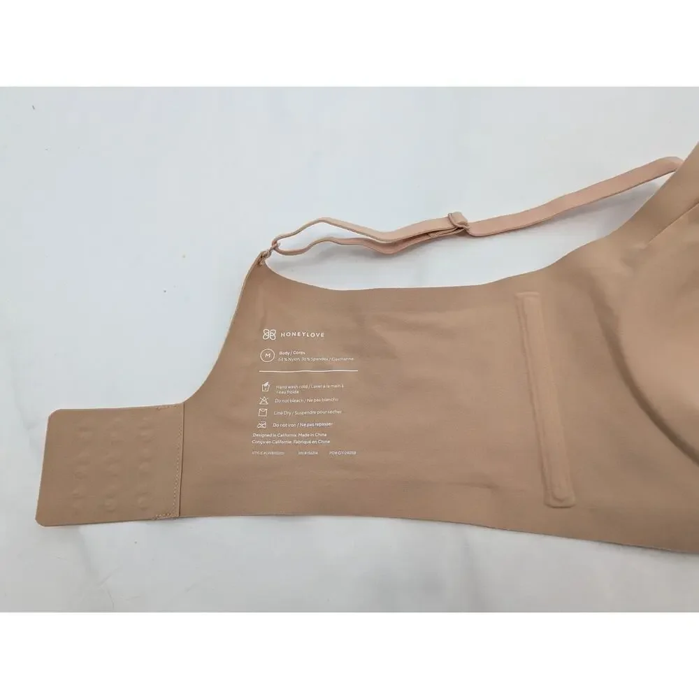 Honeylove Size Medium Silhouette Wireless Bra LWBR0201 Color Sand Comfort NWOT